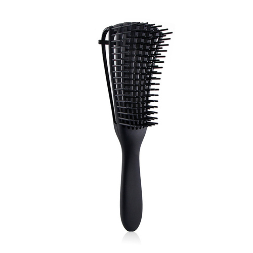 3PCS Black Octopus-Style Detangling Brush - 8 Flexible Arms for Effortless Hair Styling - Main Image