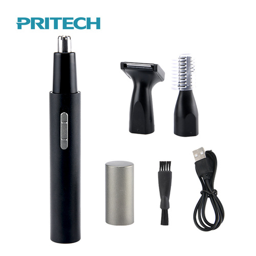 PRITECH TN-266 Multi-Functional Electric Hair Trimmer Kit - USB Rechargeable Grooming Set for Nose, Eyebrow, Beard, and Body Hair - Main Image