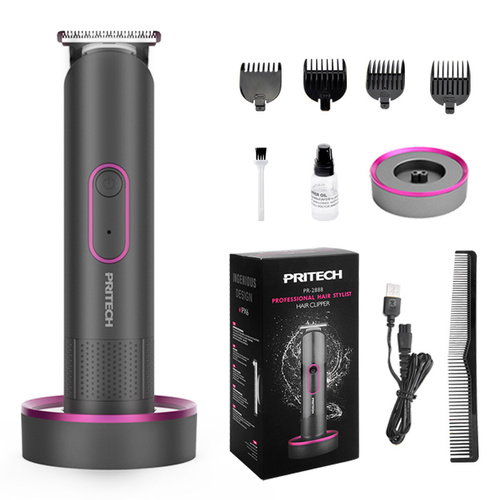 PRITECH PR-2888 Professional Hair Clipper Kit - USB Rechargeable, 600mAh Battery, IPX6 Waterproof Grooming Set - Main Image