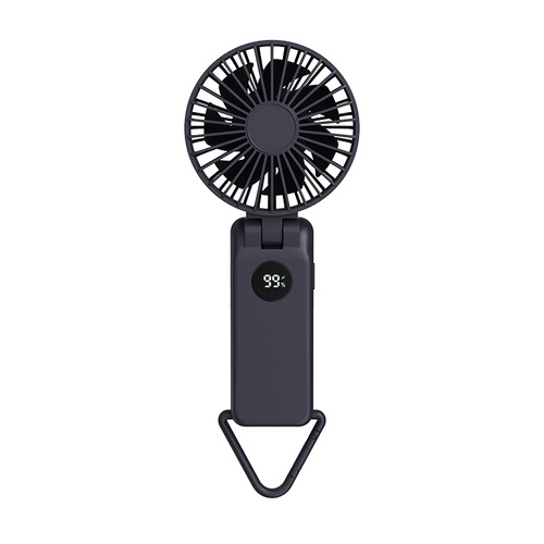 Navy Blue Portable Handheld Fan with 2000mAh Battery - 3-in-1 Design for Desk, Handheld, and Hanging Use (Model Q3) - Main Image