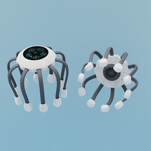 White Standard B model [5 modes + vibration + timing]  Multifunctional Electric Head Massager with 14 Nodes- Scalp Stress Relief - Main Image