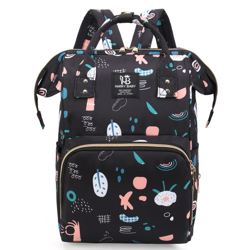 Large Capacity Multi-Functional Baby Diaper Backpack - Stylish and Travel-Friendly Mummy Bag Black - Main Image