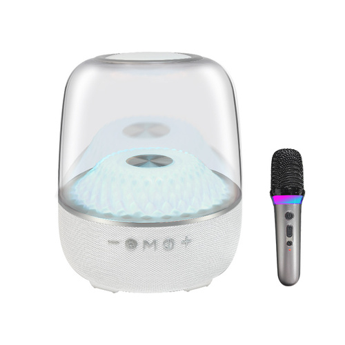 LP90 White 360° Bluetooth Home Theater Speaker With One Microphone - LED Light Effect, 120W Surround Sound - Main Image
