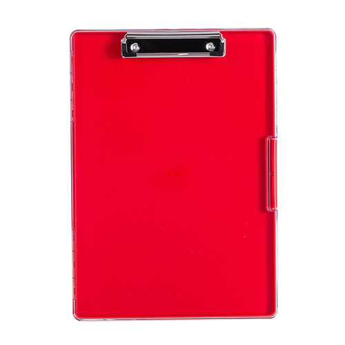 Red A4 Plastic Document Storage Clipboard - Portable and Durable - Main Image