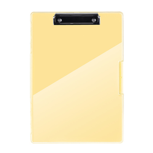 Yellow A4 Plastic Document Storage Clipboard - Portable and Durable - Main Image