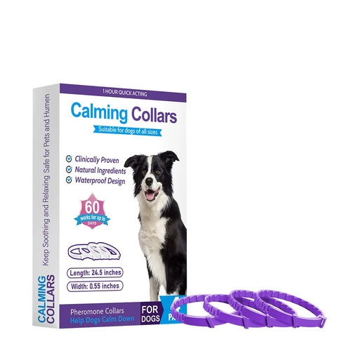 Purple Calming Collars for Dogs - Natural Stress Relief, Adjustable, 4 Pack - Main Image