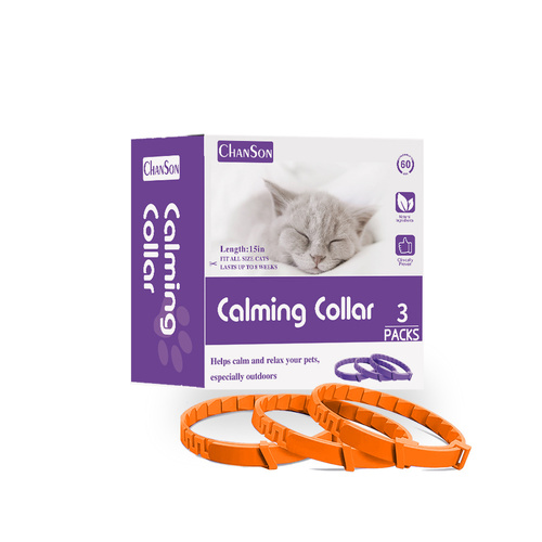Oange Calming Collars for Cats - Natural Anxiety Relief, Adjustable, 3 Pack (2 set/6PCS) - Main Image