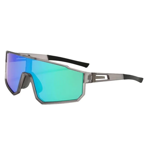UV400 Sports Sunglasses with Polarized TAC Lens - Gray/Green - Main Image