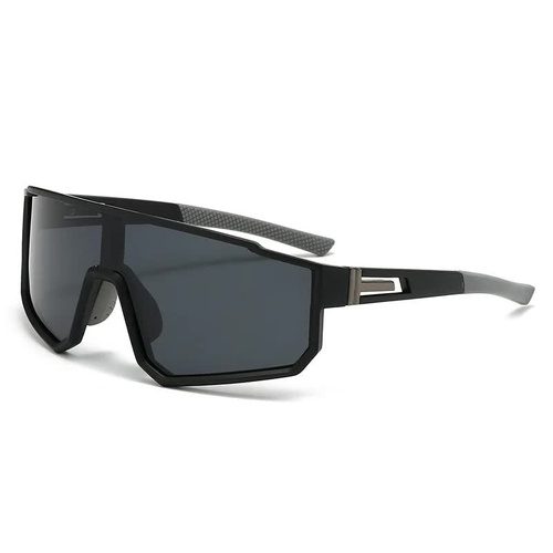 UV400 Sports Sunglasses with Polarized TAC Lens - Black/Black - Main Image