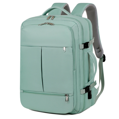 Large Capacity Travel Backpack with USB Charging Port - Green - Main Image