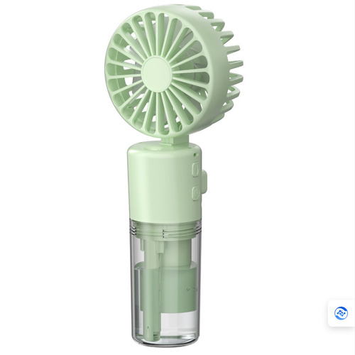 Portable 4-Speed Mini Spray Fan with Moisturizing Function - F2 Green (2PCS) - Main Image