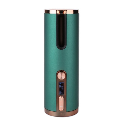 Cordless Automatic Hair Curler with Adjustable Temperature - Green - Main Image