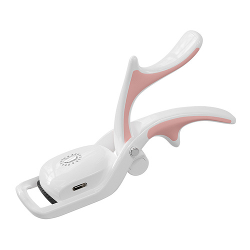 White Electric Heated Eyelash Curler - 3 Temperature Settings, Rechargeable, Compact Design - Main Image
