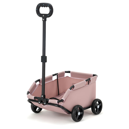 Pink Foldable Pet Travel Wagon for Small Dogs - Lightweight and Portable - Main Image