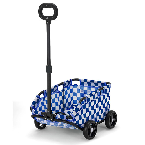 Blue Foldable Pet Travel Wagon for Small Dogs - Lightweight and Portable - Main Image