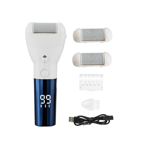 Rechargeable Electric Callus Remover with Adjustable Speeds and LED Display Dark Blue - Main Image