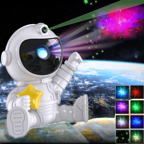 Astronaut Galaxy Projector Night Light with Remote Control(Pentagram) - Main Image
