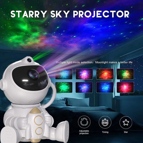 Astronaut Galaxy Projector Night Light with Remote Control(Rocket) - Main Image