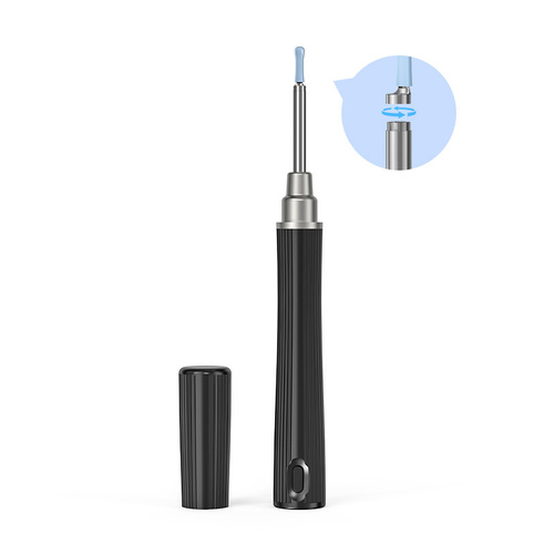Black Smart Visual Ear Cleaning Stick with 1080P Camera and Rechargeable Battery - Main Image
