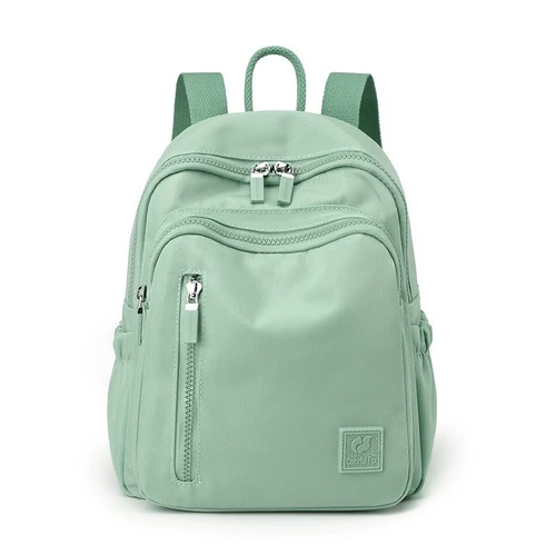 Light Green Mini Nylon Multi-Compartment Backpack - Lightweight and Stylish Everyday Bag - Main Image