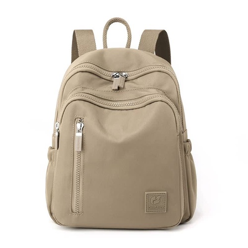Apricot Mini Nylon Multi-Compartment Backpack - Lightweight and Stylish Everyday Bag - Main Image