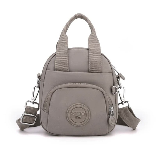 Coffee Mini Waterproof Nylon Backpack - Lightweight Casual Crossbody Bag - Main Image