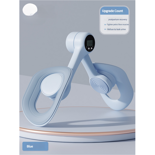 Blue Counting Adjustable Pelvic Floor Muscle Trainer with Smart Counter - Postpartum Recovery Tool - Main Image
