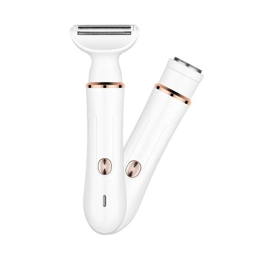 2-in-1 Electric Lady Shaver with Precision Tip - Portable and Rechargeable Grooming Tool - Main Image