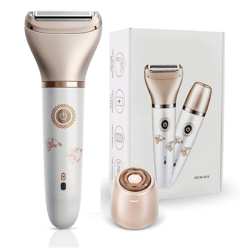 Elegant Rechargeable Electric Lady Shaver with Replaceable Head - Portable Grooming Solution - Main Image