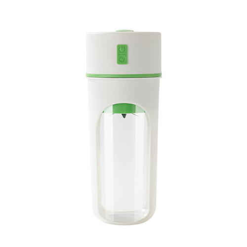 Green Portable USB Rechargeable Juicer Bottle - 2-in-1 Blender and Drink Cup, 480mL - Main Image