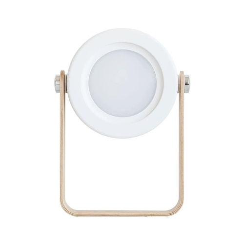 White Transformable Lantern Desk Lamp with USB Rechargeable Battery - Touch Control, 3 Brightness Levels, 0.3W - Main Image