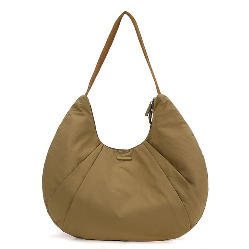 Earthy Yellow Waterproof Nylon Lightweight Tote Shoulder Bag - Stylish and Spacious for Daily Commute and Outdoor Activities - Main Image