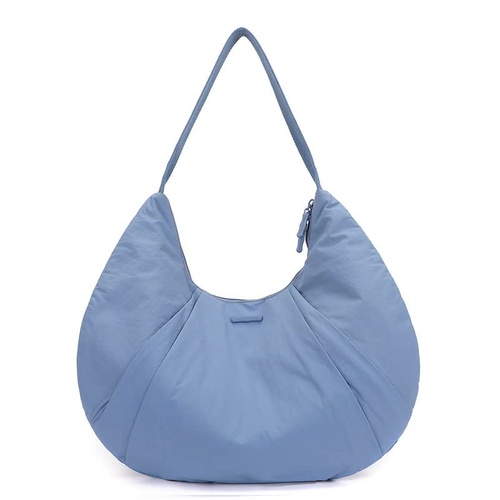 Blue Waterproof Nylon Lightweight Tote Shoulder Bag - Stylish and Spacious for Daily Commute and Outdoor Activities - Main Image