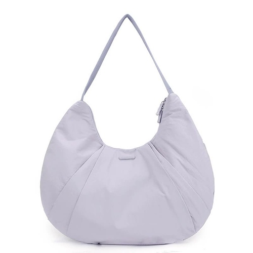 Purple Waterproof Nylon Lightweight Tote Shoulder Bag - Stylish and Spacious for Daily Commute and Outdoor Activities - Main Image