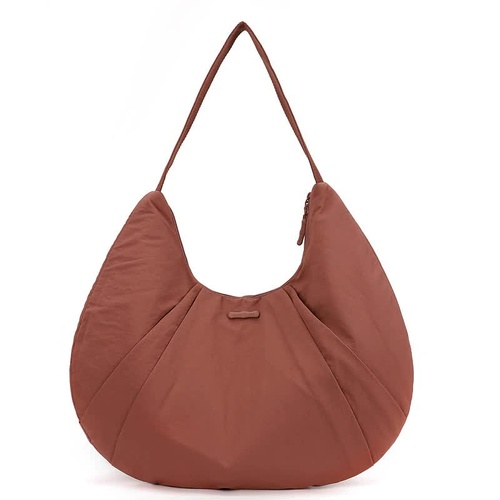 Raspberry Red Waterproof Nylon Lightweight Tote Shoulder Bag - Stylish and Spacious for Daily Commute and Outdoor Activities - Main Image