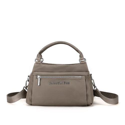 Caramel Color Waterproof Nylon Crossbody Bag - Lightweight and Adjustable Strap Shoulder Bag for Women - Main Image