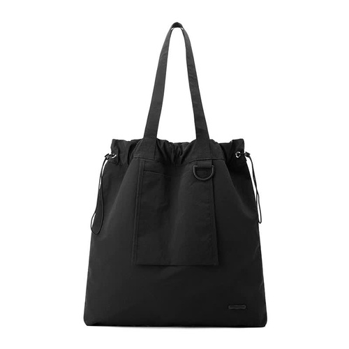 Black Large Capacity Tote Bag - Lightweight Single Shoulder Bag for Commute, Casual Outings, and Shopping - Main Image