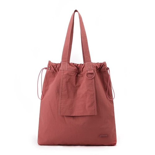 Raspberry Red Large Capacity Tote Bag - Lightweight Single Shoulder Bag for Commute, Casual Outings, and Shopping - Main Image