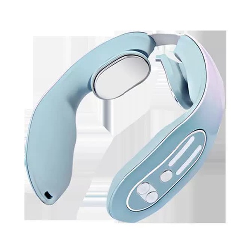 Gradient Blue 12-Level Intelligent Neck Massager with Heating Function - Pain Relief and Relaxation - Main Image