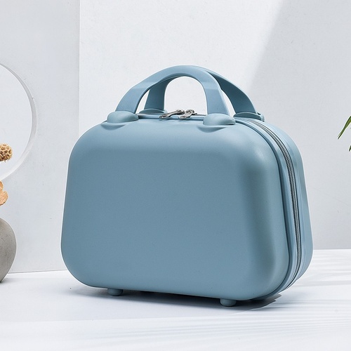 Blueberry Blue Handheld Makeup Organizer - Compact and Portable Cosmetic Storage Case with Multiple Color Options - Main Image