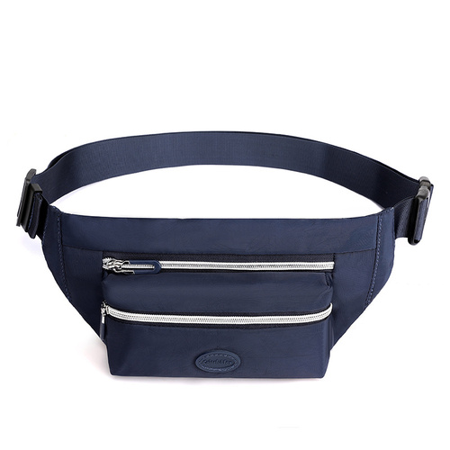 Dark Blue Casual Chest Bag - Water-Resistant Compact Waist Pack for Women with Adjustable Strap - Main Image