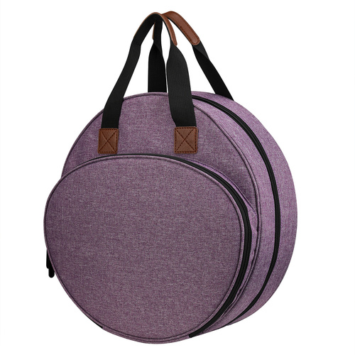 Purple Multi-Pocket Embroidery Storage Bag - Oxford Cloth Handbag Organizer for Cross-Stitch and Thread Storage - Main Image