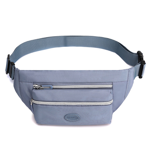 Light Blue Casual Chest Bag - Water-Resistant Compact Waist Pack for Women with Adjustable Strap - Main Image