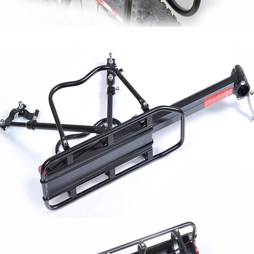 Universal Adjustable Bicycle Rear Cargo Rack - Durable Aluminum Alloy Luggage Carrier - Main Image