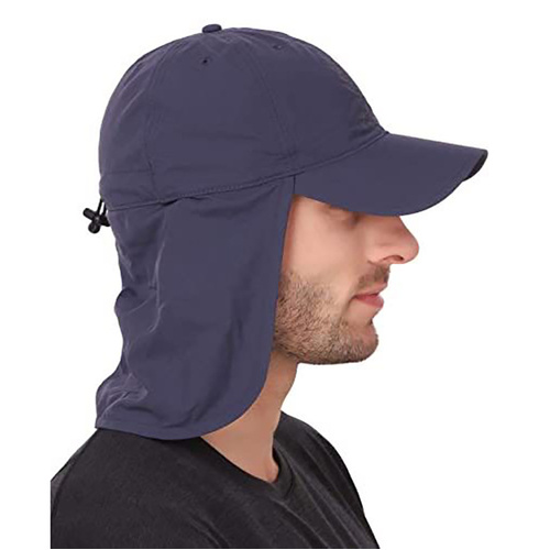 Nevy Blue UV Protection Outdoor Sun Hat with Neck Flap - Lightweight and Breathable - Main Image
