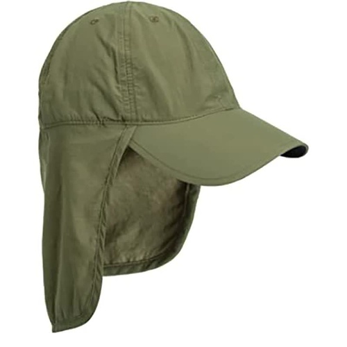 Green UV Protection Outdoor Sun Hat with Neck Flap - Lightweight and Breathable - Main Image