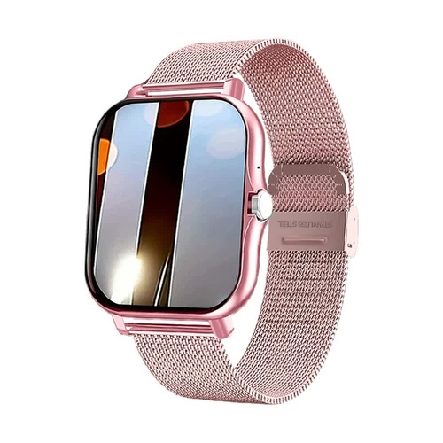 Pink Smart Fitness Watch with Large Display - 24 Sport Modes, Heart Rate Monitor & More - Main Image