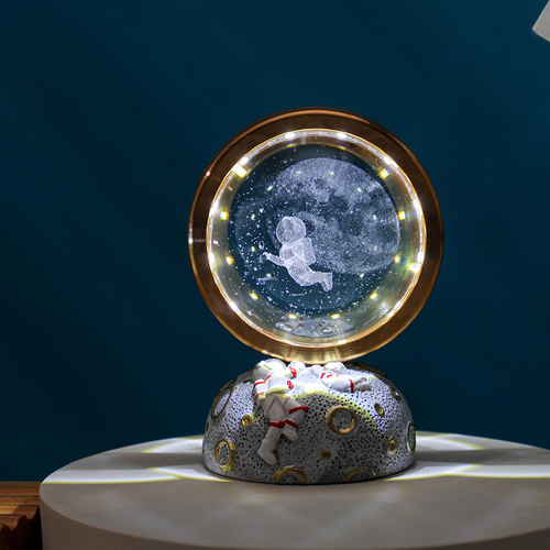 Travel Through the Stars Galaxy Astronaut LED Night Light - Decorative Space-Themed Lamp with Starry Globe - Main Image