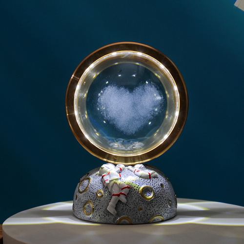 Love Cloud Galaxy Astronaut LED Night Light - Decorative Space-Themed Lamp with Starry Globe - Main Image