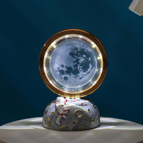The Moon Galaxy Astronaut LED Night Light - Decorative Space-Themed Lamp with Starry Globe - Main Image